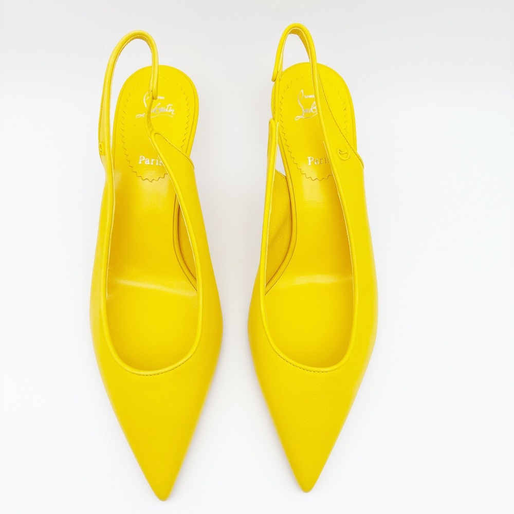 NWB Christian‎ Louboutin Sporty Kate 55mm Slingback Pumps in Pollen Size 38 - Picture 5 of 16